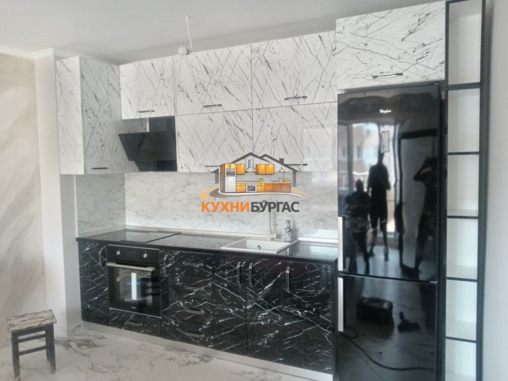 кухня черно и бяло по поръчка